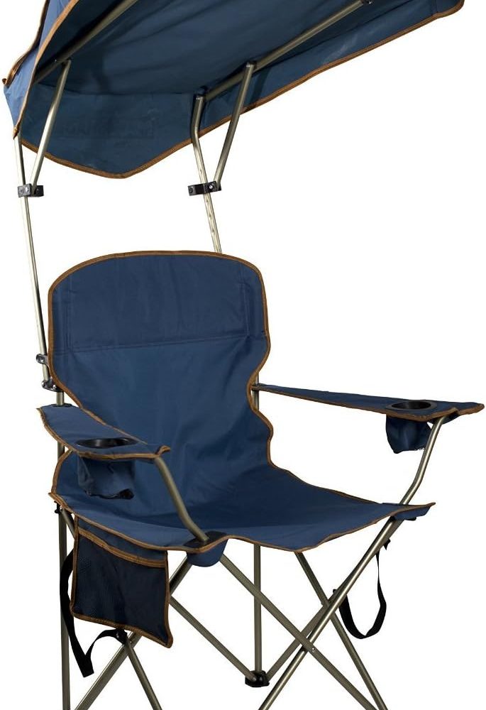 Quik Shade Max Shade High and Wide Folding Camp Tilt UV Sun Protection Canopy Chair