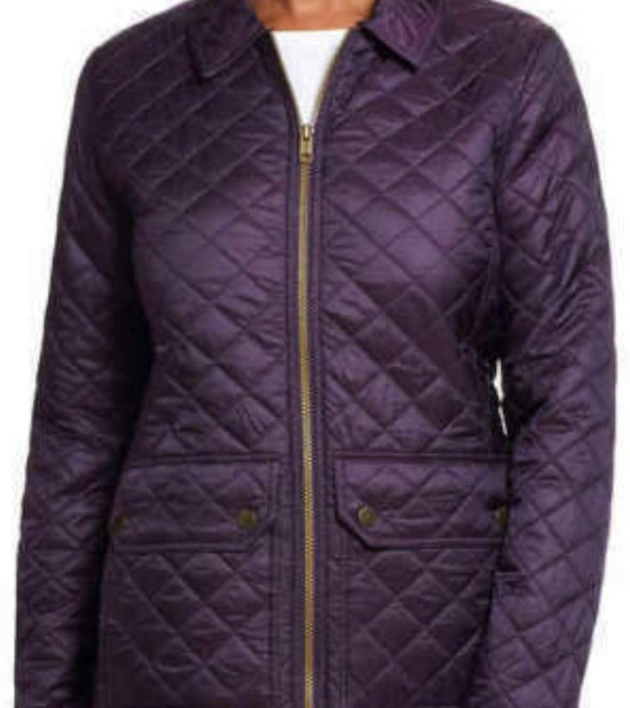 Ladies' Quilted Comfy Jacket (Plum, Small)